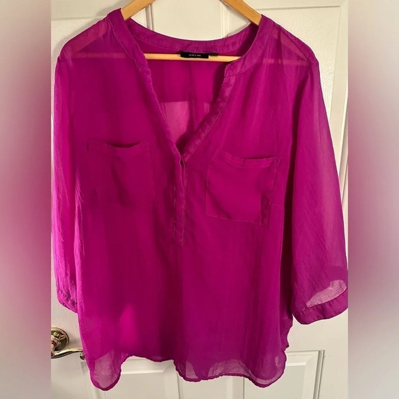 Apt 9 Fuchsia Colored Blouse Size 0x - Picture 1 of 7